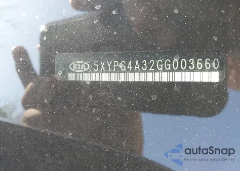 2016 Kia Sorento 2.4L Lx z USA, uszkodzony, nr VIN 5XYPG4A32GG003660